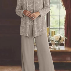 Elegant Layered Three-Piece Pants Set for Women