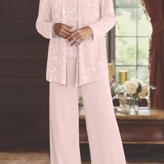 Elegant Layered Three-Piece Pants Set for Women