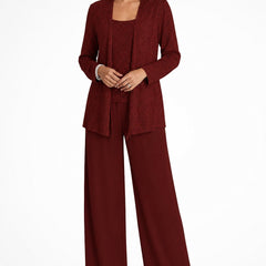Elegant Layered Three-Piece Pants Set for Women