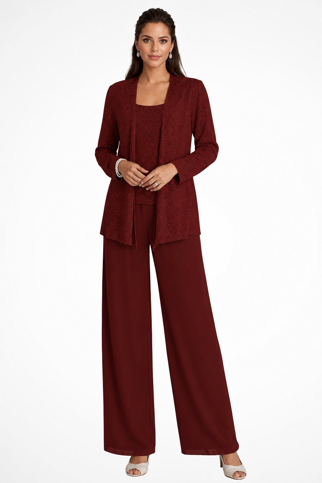 Elegant Layered Three-Piece Pants Set for Women