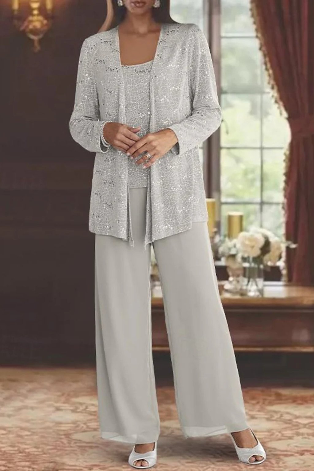 Elegant Layered Three-Piece Pants Set for Women