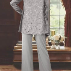 Elegant Layered Three-Piece Pants Set for Women