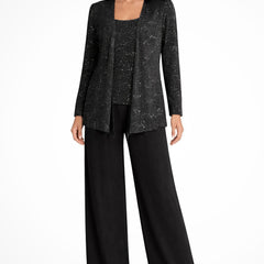 Elegant Layered Three-Piece Pants Set for Women