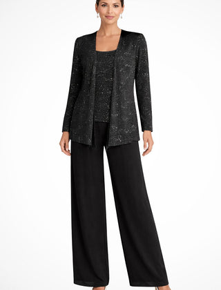 Elegant Layered Three-Piece Pants Set for Women