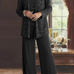 Elegant Layered Three-Piece Pants Set for Women