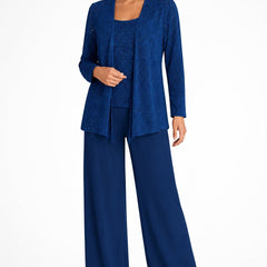 Elegant Layered Three-Piece Pants Set for Women