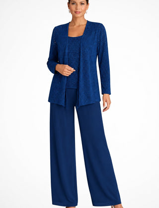 Elegant Layered Three-Piece Pants Set for Women