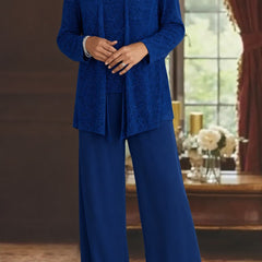 Elegant Layered Three-Piece Pants Set for Women