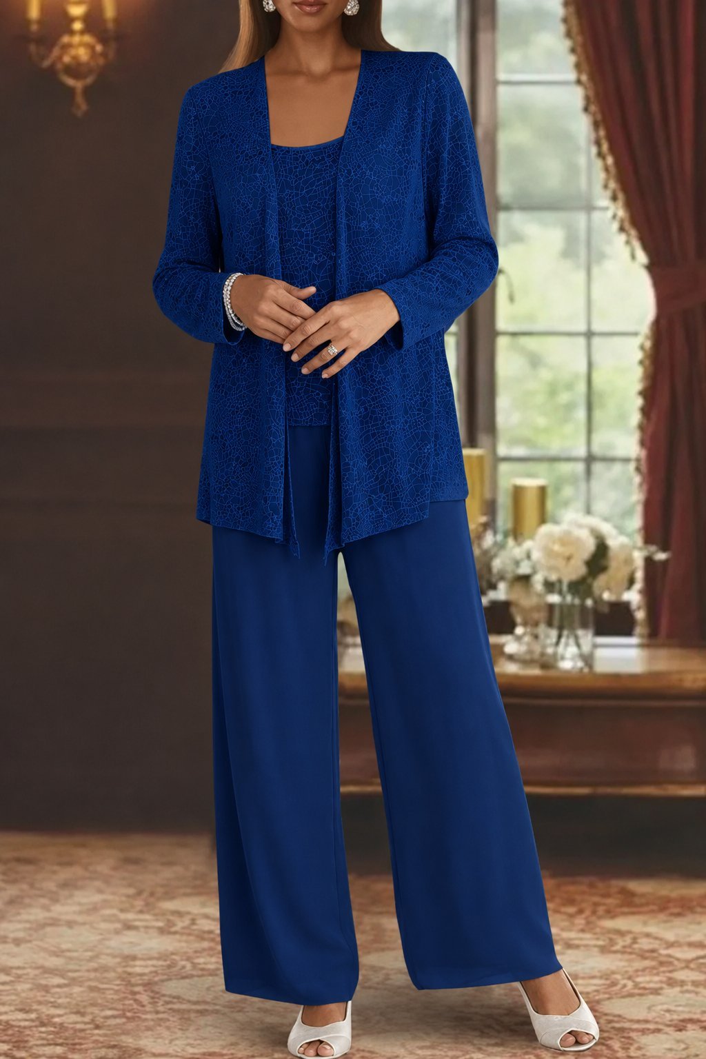 Elegant Layered Three-Piece Pants Set for Women