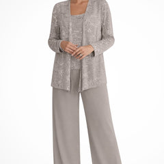 Elegant Layered Three-Piece Pants Set for Women