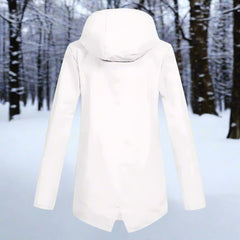 Hooded Waterproof Longline Rain Jacket