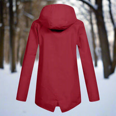 Hooded Waterproof Longline Rain Jacket
