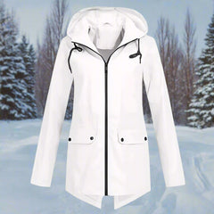 Hooded Waterproof Longline Rain Jacket