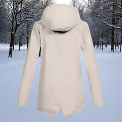 Hooded Waterproof Longline Rain Jacket