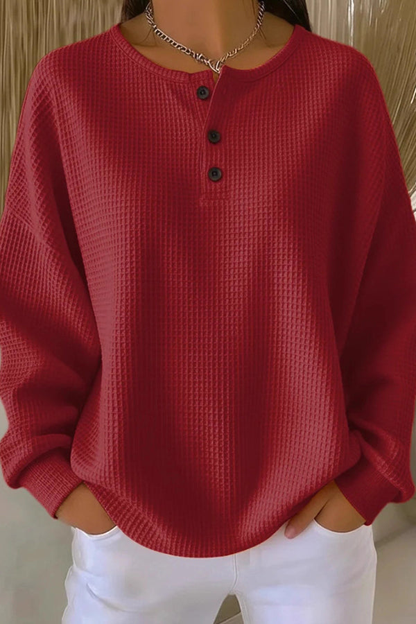 Willa | Cozy Waffle Knit Pullover