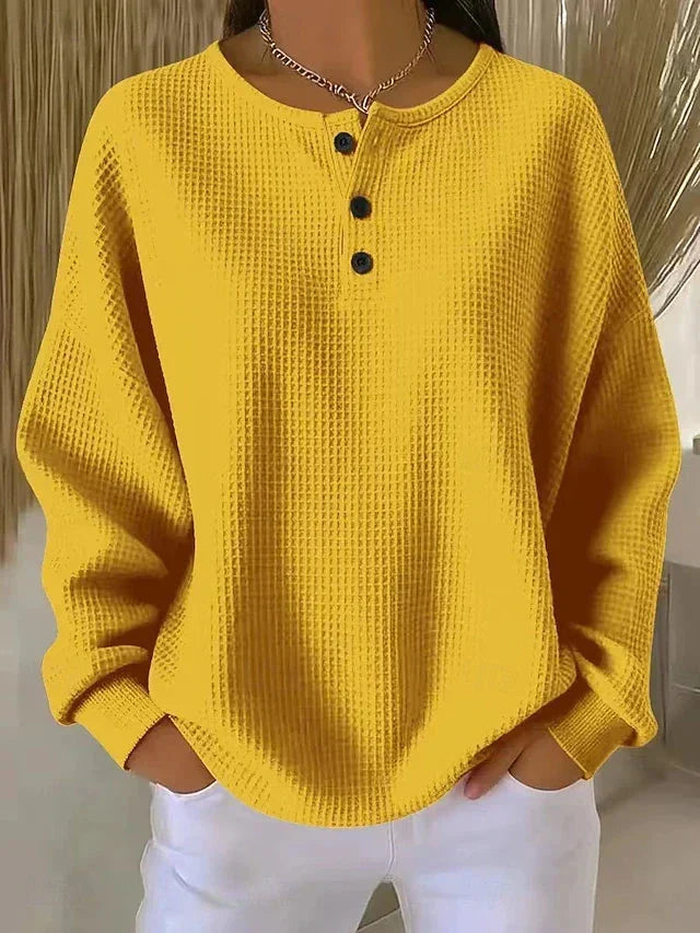 Willa | Cozy Waffle Knit Pullover
