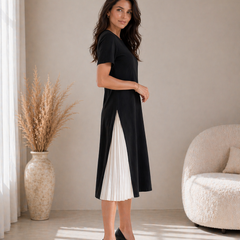 Monica | Midi Dress with a Pleated Panel